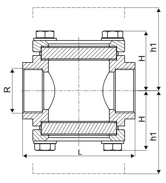 Стекло смотровое АДЛ CC03 1/2″ Ду15 Ру40 резьбовое корпус – углеродистая сталь, двустороннее