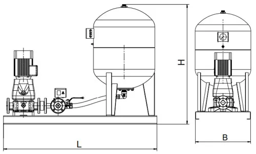 Насосная станция CNP PFFS2 CDM42-2-2S16S CDM1-7 поверхностная, корпус - чугун, мощность одного насоса - 5.5кВт, 380В Насосная станция CNP PFFS2 CDM42-2-2S16S CDM1-7 поверхностная, корпус - чугун, мощность одного насоса - 5.5кВт, 380В