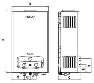 Водонагреватель газовый проточный Haier IGW12B