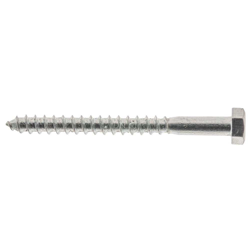 Шуруп сантехнический КМП с шестигранной головкой 12х180мм, материал - сталь, оцинкованная, упаковка - 150шт, DIN 571