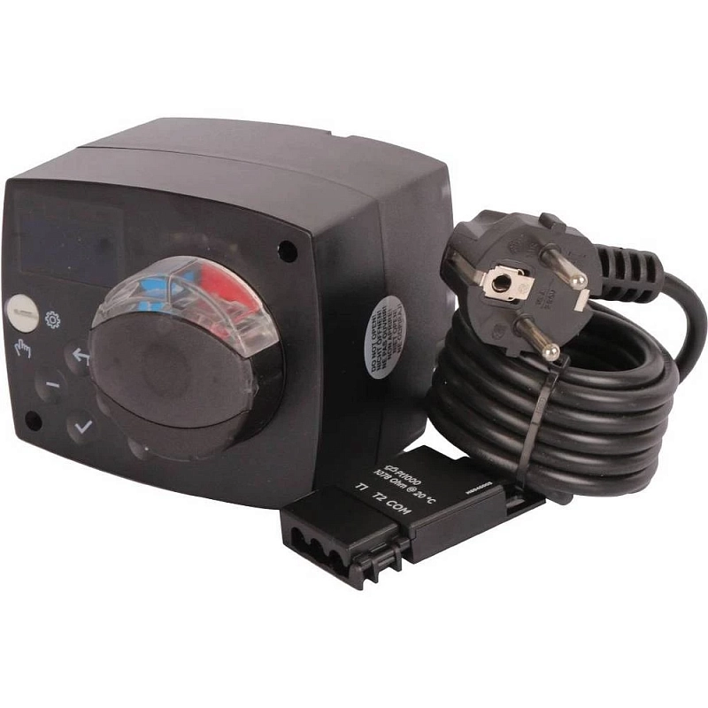 Электропривод STOUT SVM-0015 230В для смесительных клапанов с датчиком для фиксированной регулировки температуры, угол поворота 90°
