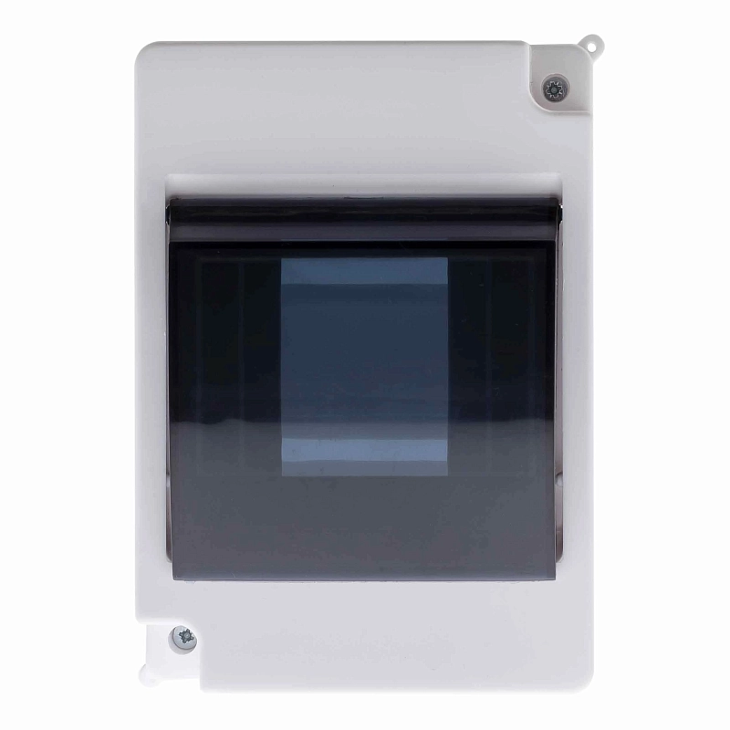 Бокс навесной ЭРА SIMPLE КМПн 1/4 IP30, прозрачная крышка, количество модулей - 4, корпус - пластик, цвет - белый Б0051471