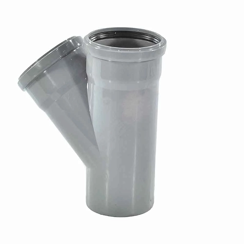 Тройник Ostendorf HTEA Дн75х75 67° безнапорное давление, PP-H полипропиленовый, серый